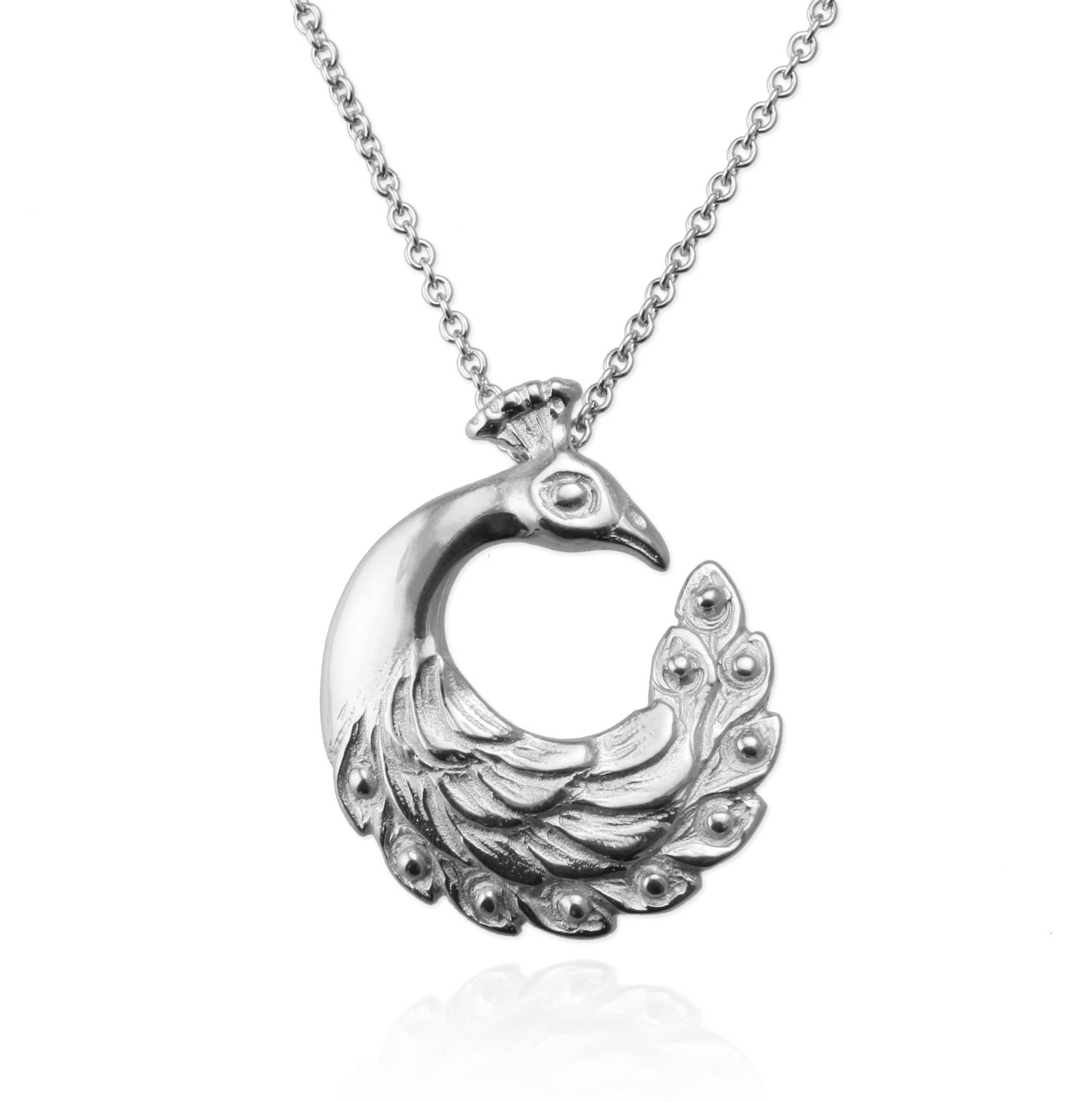 Native American Stunning Detailed Hand Carved Feathers Sterling Silver Neative American Pendant