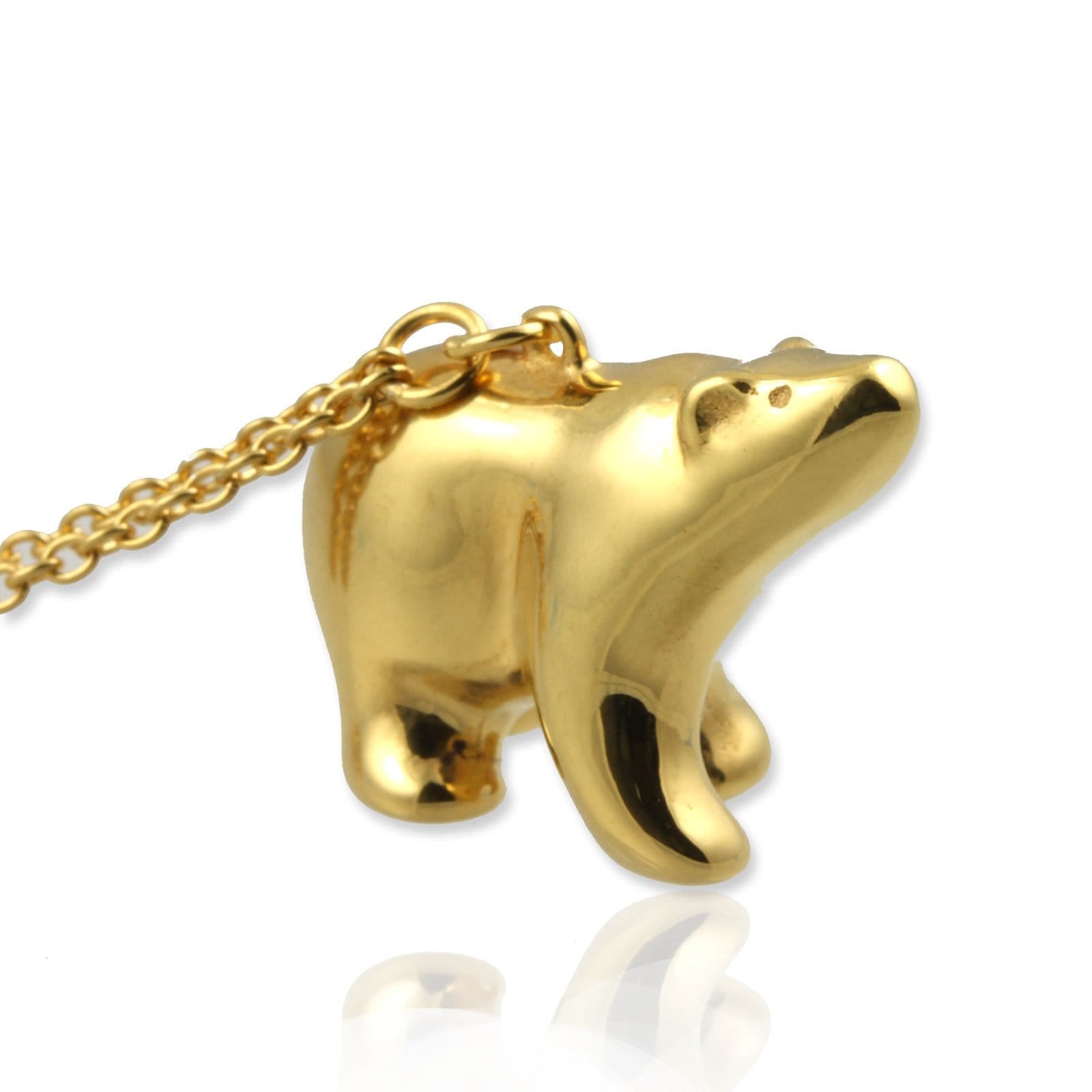 Gold polar bear necklace shop