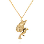 Garden Bird Alighting Necklace