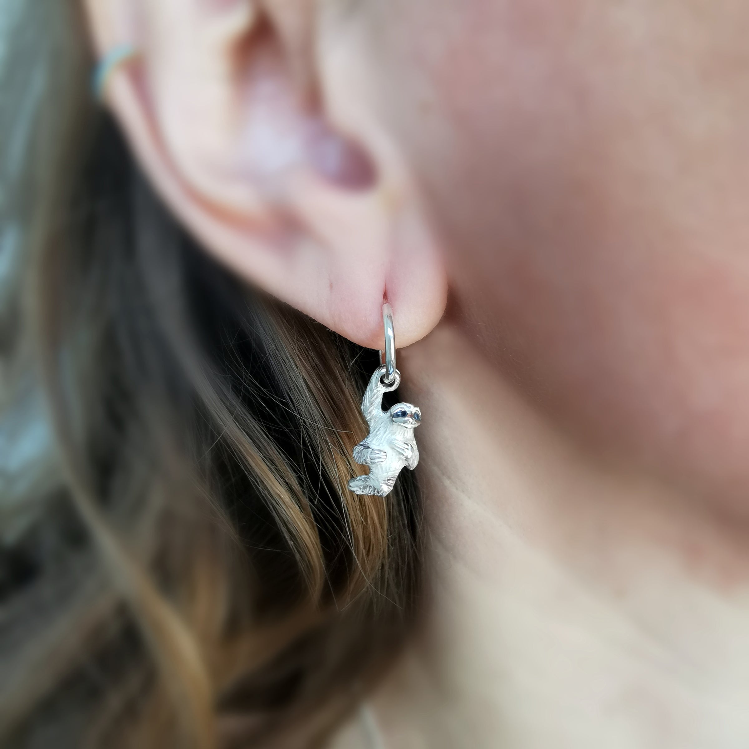 Sloth discount stud earrings
