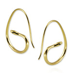 Snake Hoop Earrings with black diamonds - Jana Reinhardt Ltd - 4