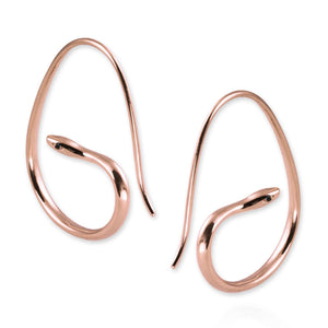 Snake Hoop Earrings with black diamonds - Jana Reinhardt Ltd - 1