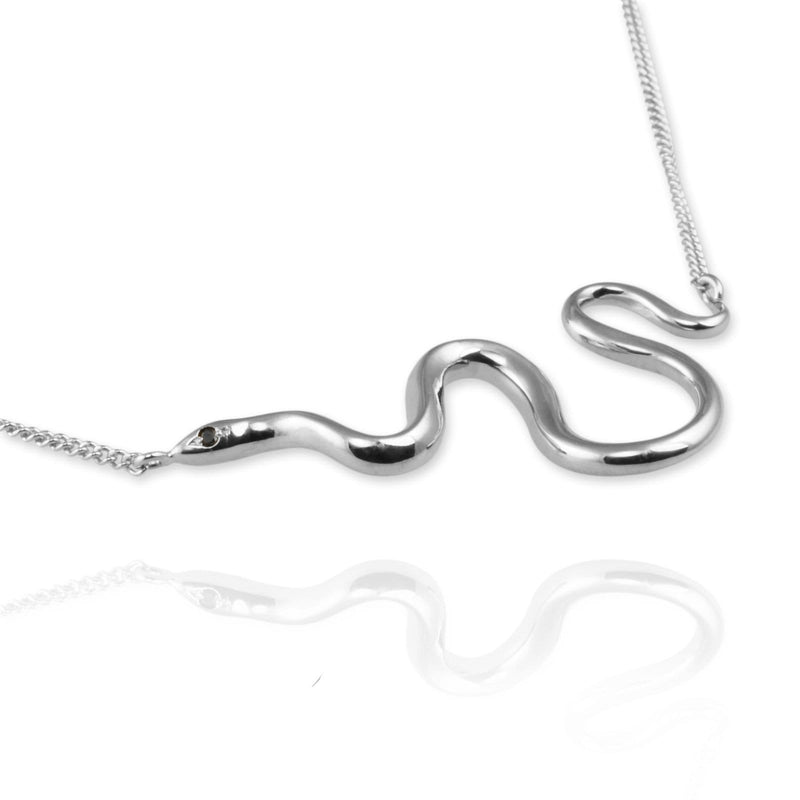Snake Necklace with black diamonds - Jana Reinhardt Ltd - 2