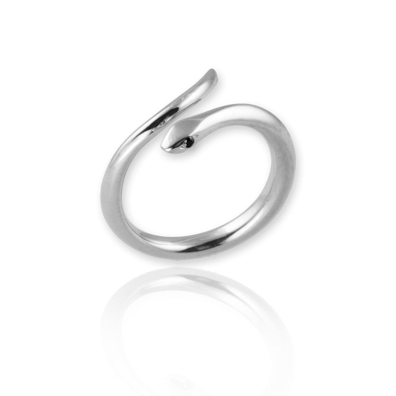 Snake Ring with black diamonds - Jana Reinhardt Ltd - 3