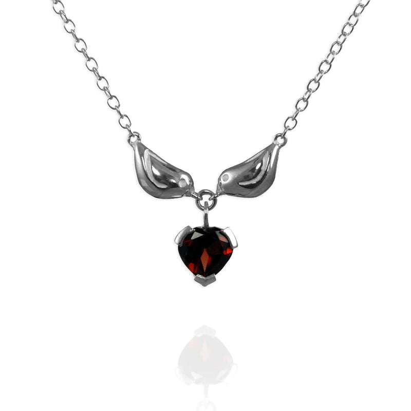 Sparrow Heart Necklace