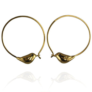 Gold Sparrow Hoop Earrings - Jana Reinhardt Ltd - 1
