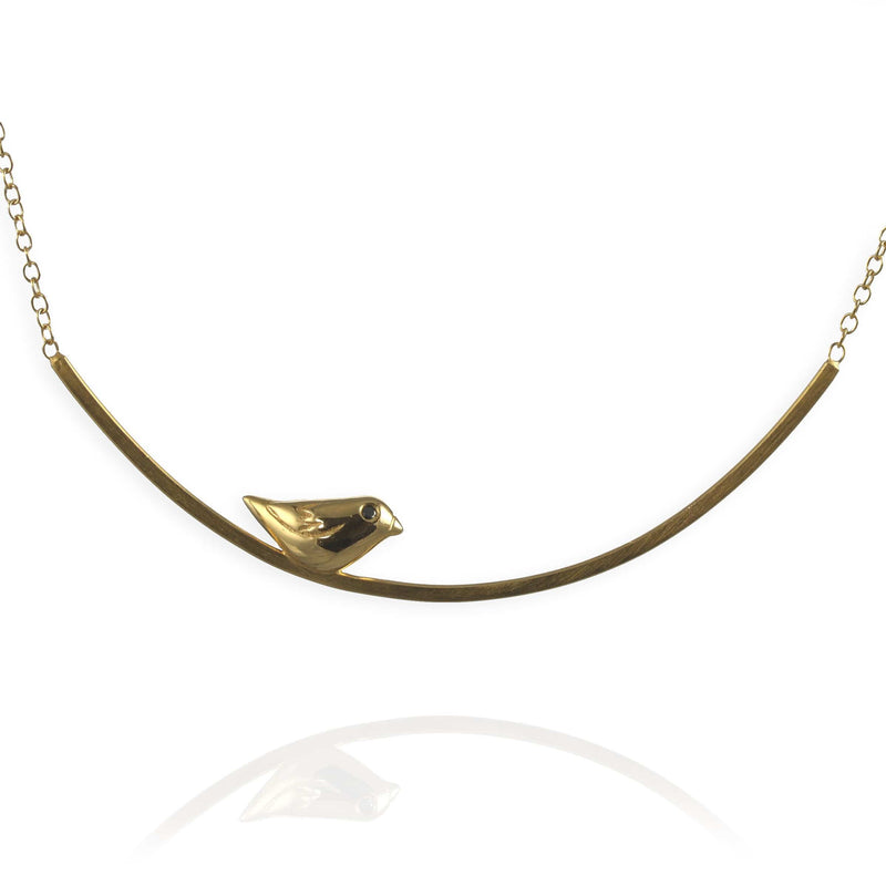 Sparrow on a Branch Necklace