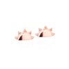 Sun Stud Earrings with Orange Sapphires